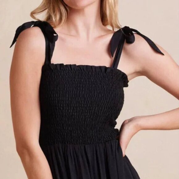 Summersalt | NWT The Silky Luxe Smocked Maxi Dress in Black Size XS - Picture 10 of 10